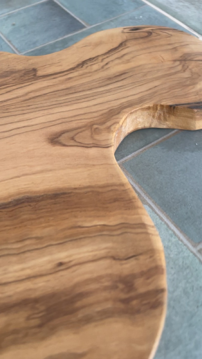 Close-up of olive wood grain