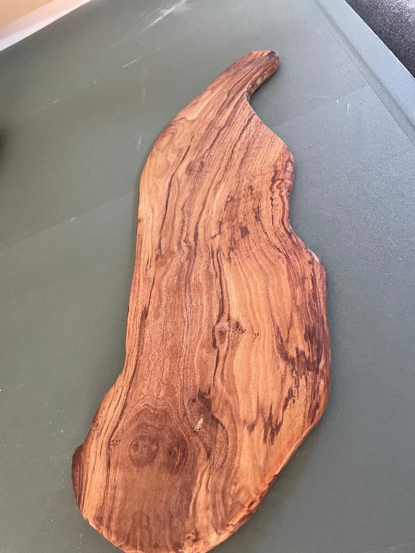 Long Olive Wood Serving Platter